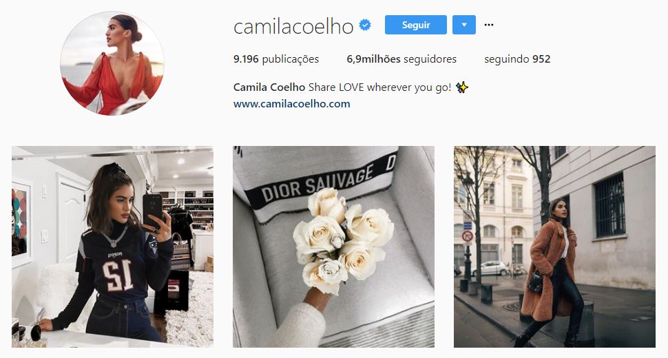 fotos para instagram: imagem do instagram da Camila Coelho